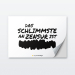 Aufkleber und Postkarte: Das Schlimmste an Zensur ist XXXXX, Ausführung: hell