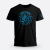 T-Shirt: Fediverse, Farbkombination Stoff/Druck: black / neon blue
