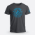 T-Shirt: Fediverse, Farbkombination Stoff/Druck: dark grey / neon blue