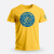 T-Shirt: Fediverse, Farbkombination Stoff/Druck: gold / royal blue