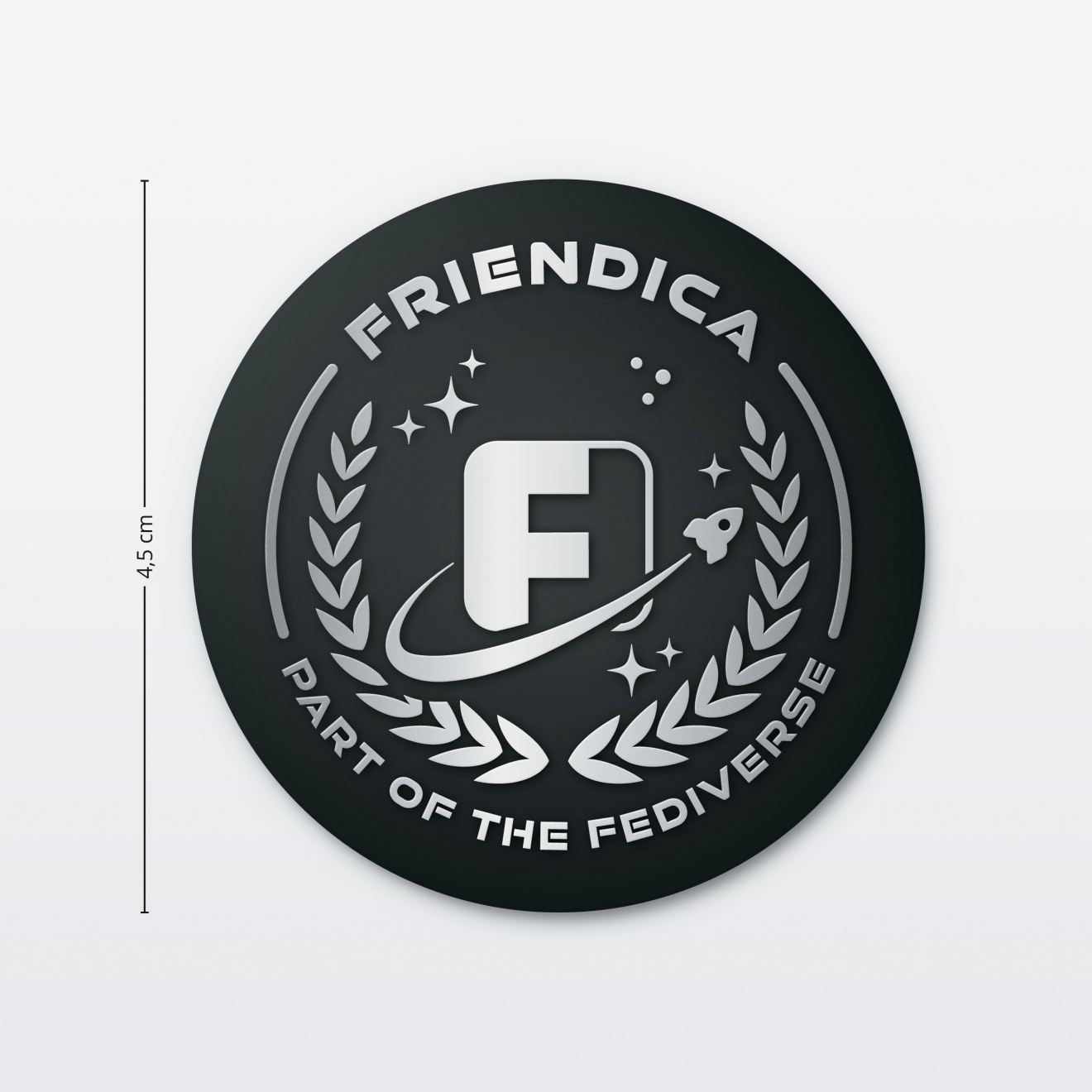 Aufkleber Friendica 4,5 cm