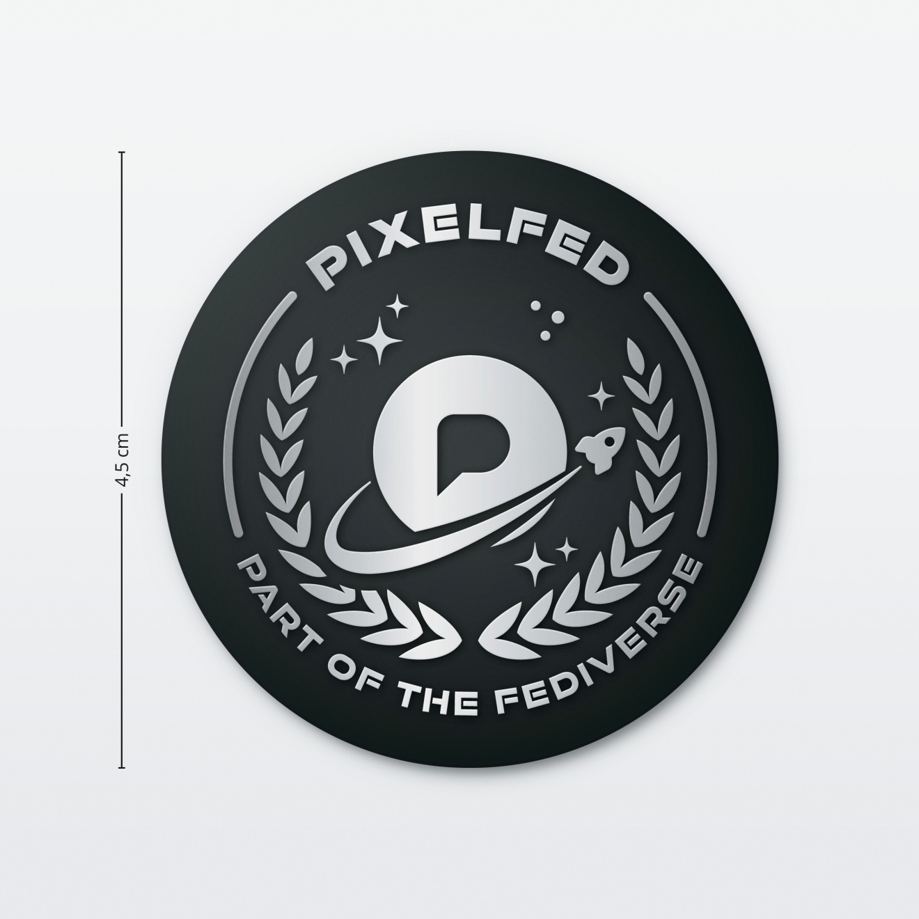 Aufkleber Pixelfed 4,5 cm