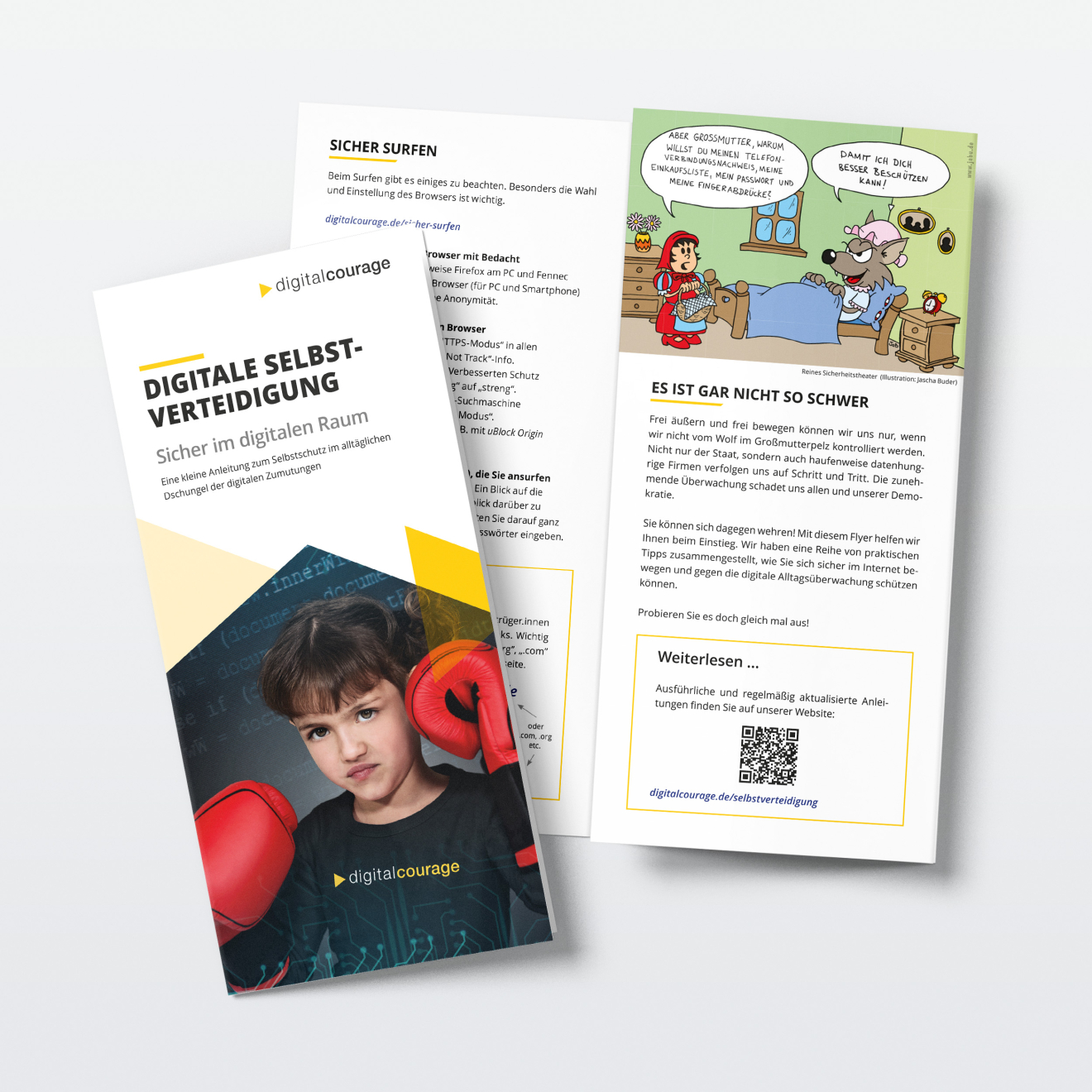 Deckblatt mit Aufgeschlagenem Innenteil.