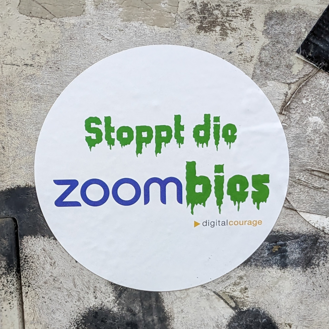 Aufkleber: Stoppt die Zoombies