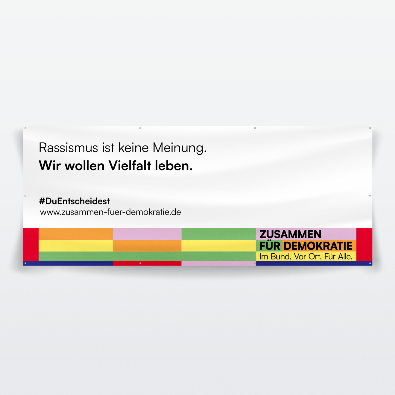 Banner: 3 Meter (Breite) × 1,20 Meter (Höhe) – Querformat zB für für Fassade