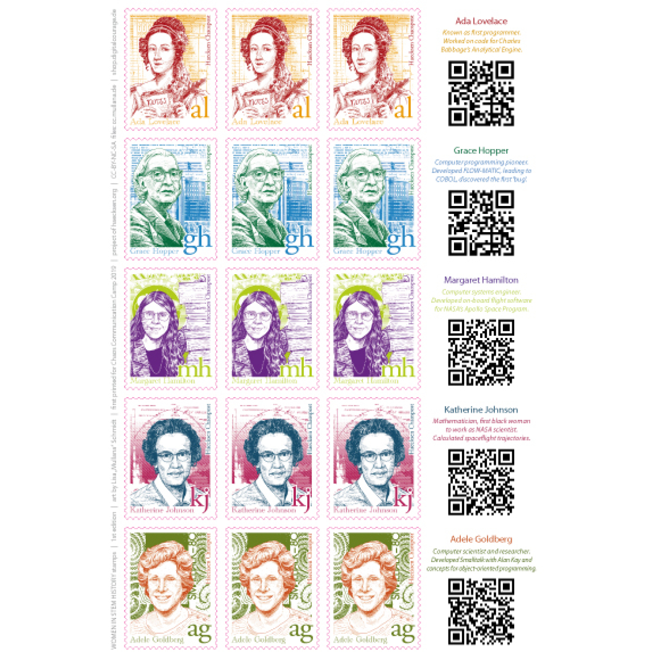 15 Marken auf einem Bogen