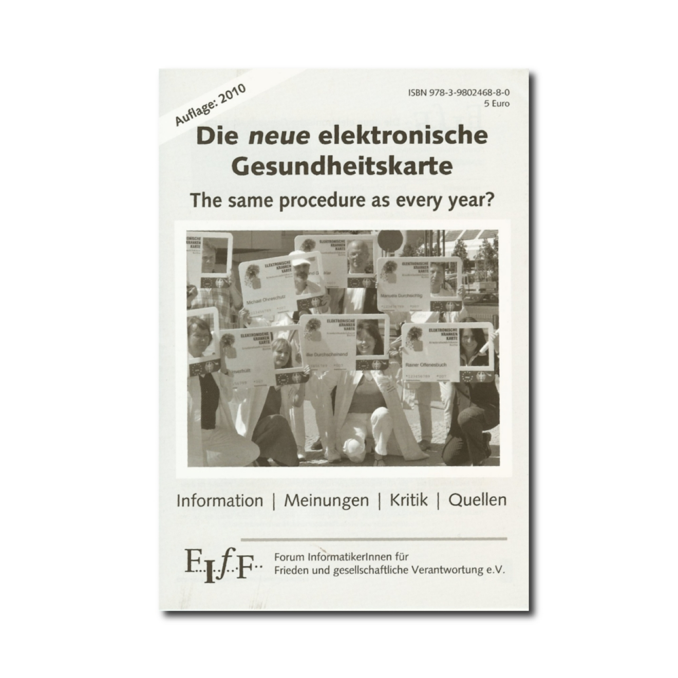 Broschüre: Die neue elektronische Gesundheitskarte Broschüre: Die neue elektronische Gesundheitskarte