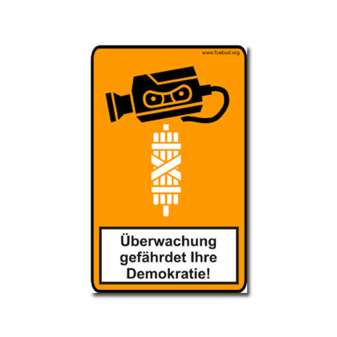 Aufkleber: Kamerawarnschild mit Spruch (10 Stück) Aufkleber: Kamerawarnschild mit Spruch (10 Stück)