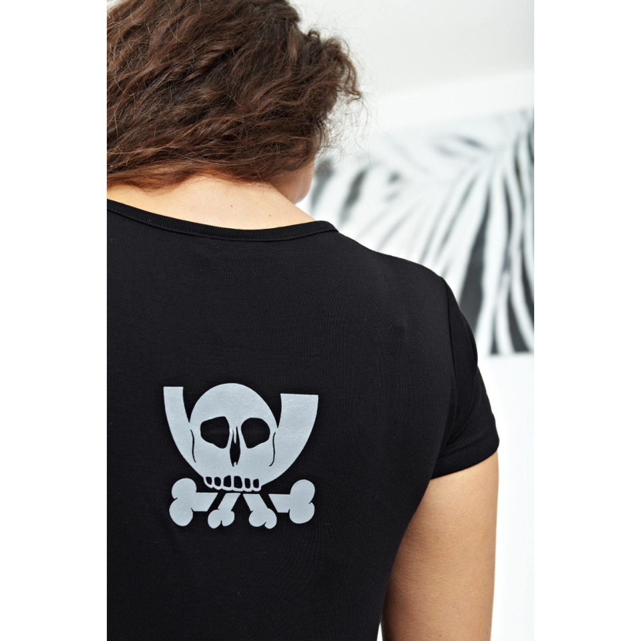 Girlie-Shirt: Pesthörnchen / Datenpiraten (schwarz)