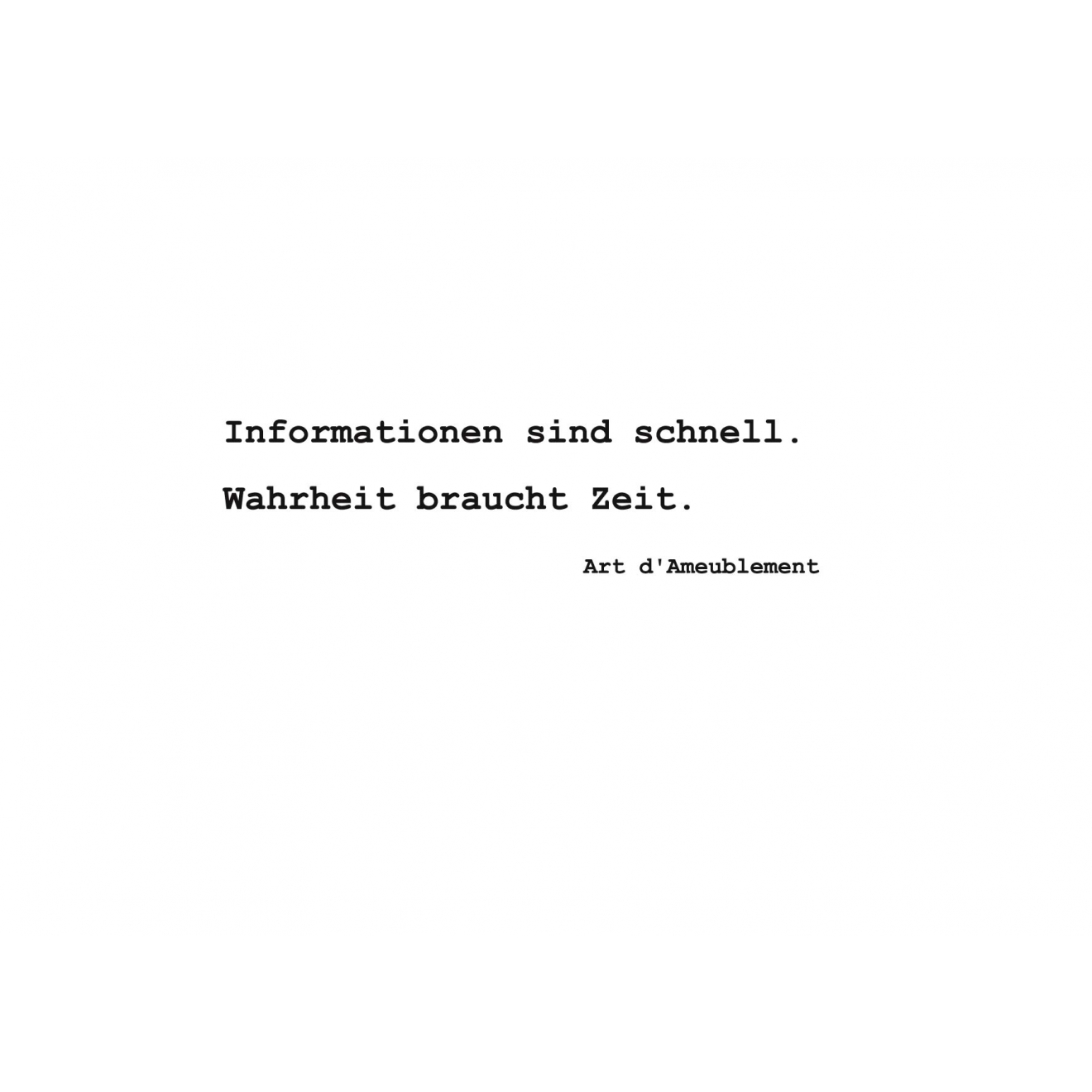 Text-Postkarte: Art d`Ameublement Text-Postkarte: Art d`Ameublement