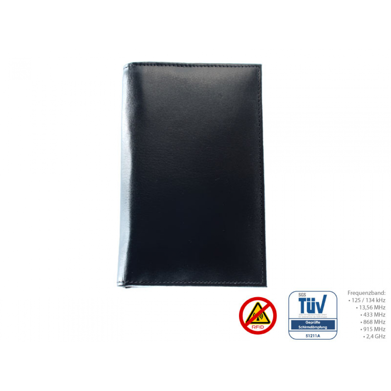 RFID-Schutz: Brieftasche, Leder