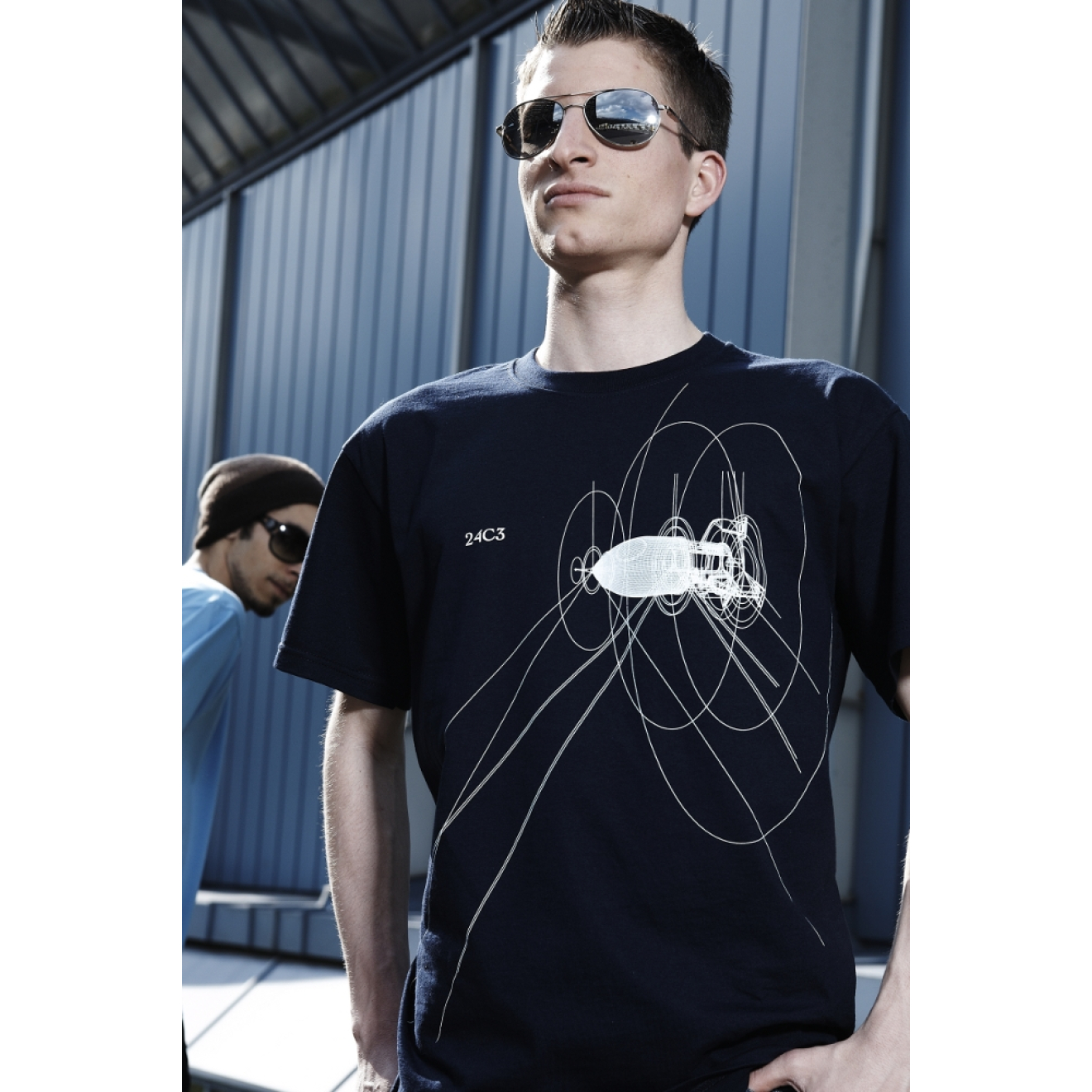 T-Shirt: 24c3 - Steampunk - blau T-Shirt: 24c3 - Steampunk - blau