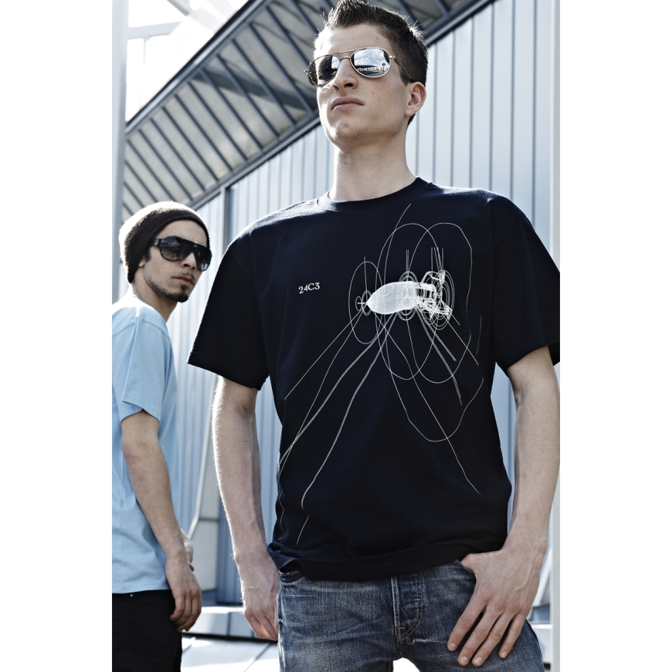 T-Shirt: 24c3 - Steampunk - blau T-Shirt: 24c3 - Steampunk - blau