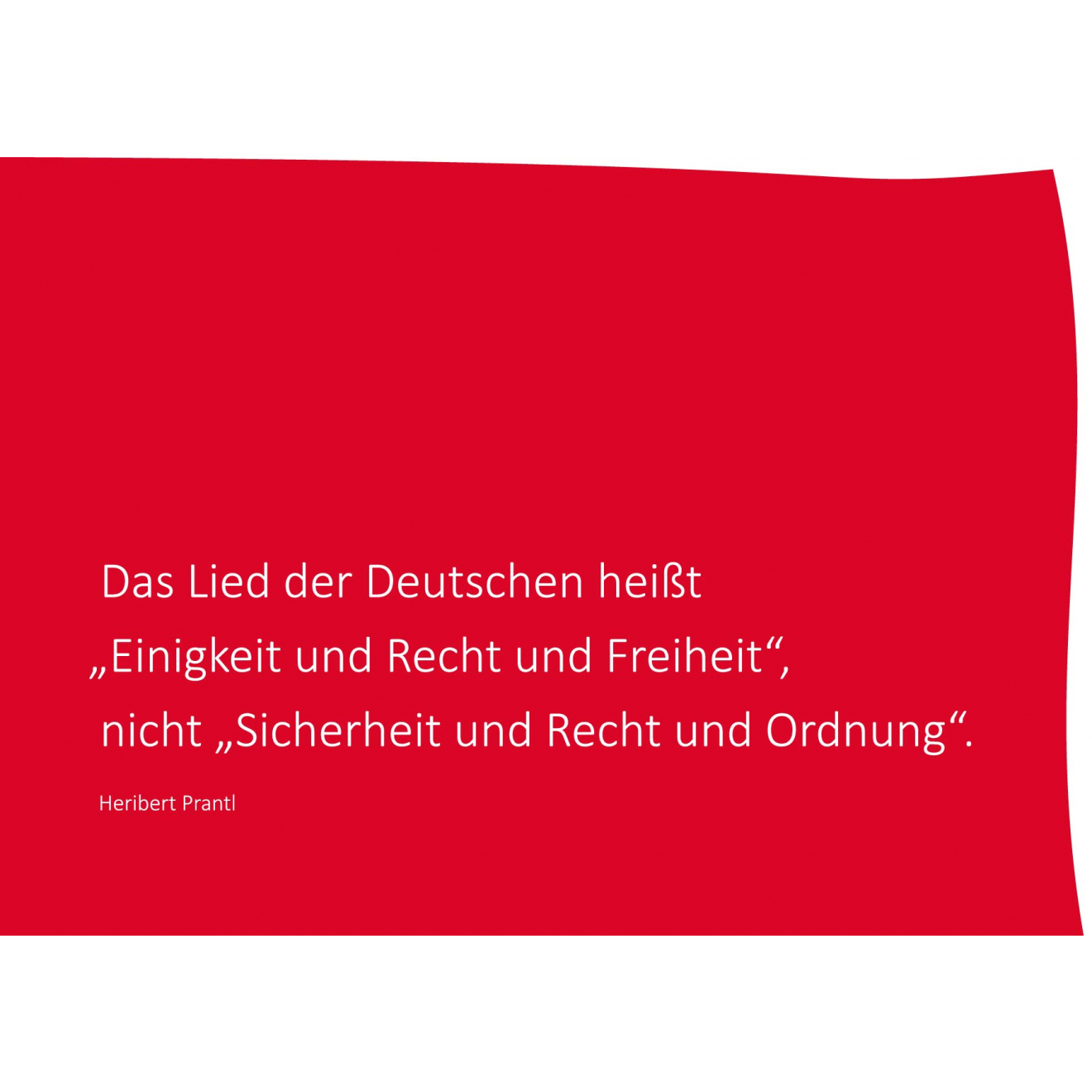 Text-Postkarte: Lied der Deutschen - rot