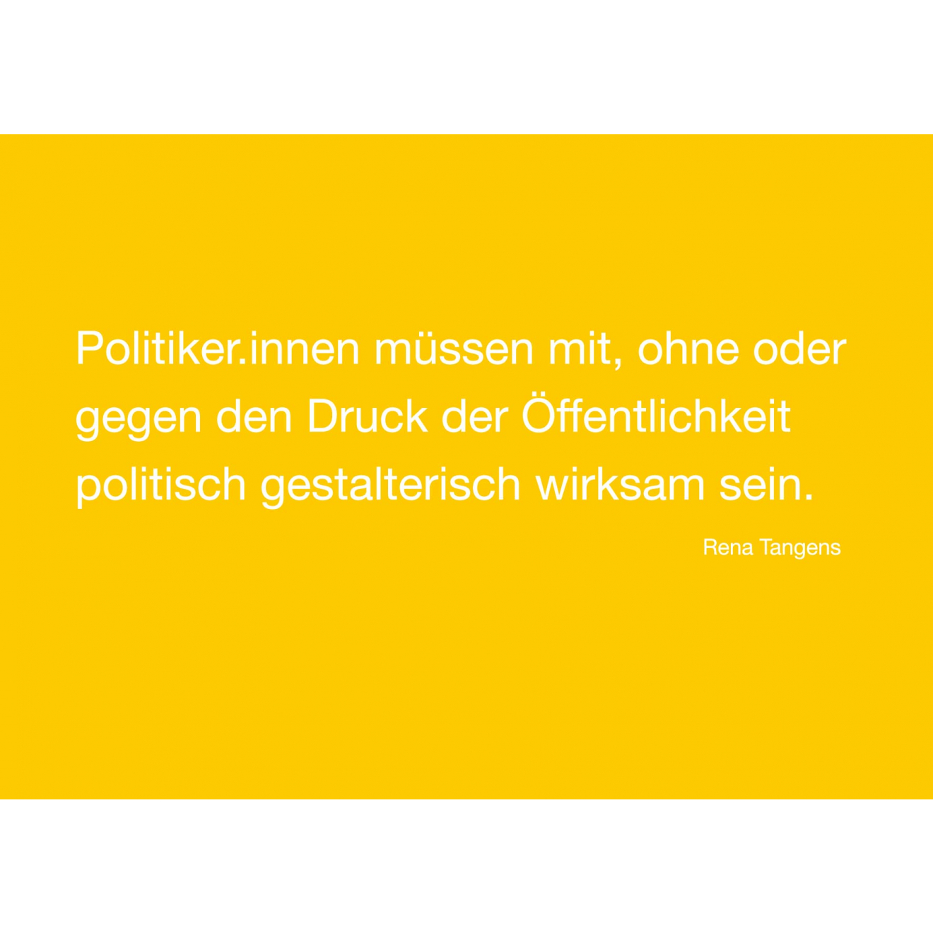Text-Postkarte: Politisch gestalterisch - gelb