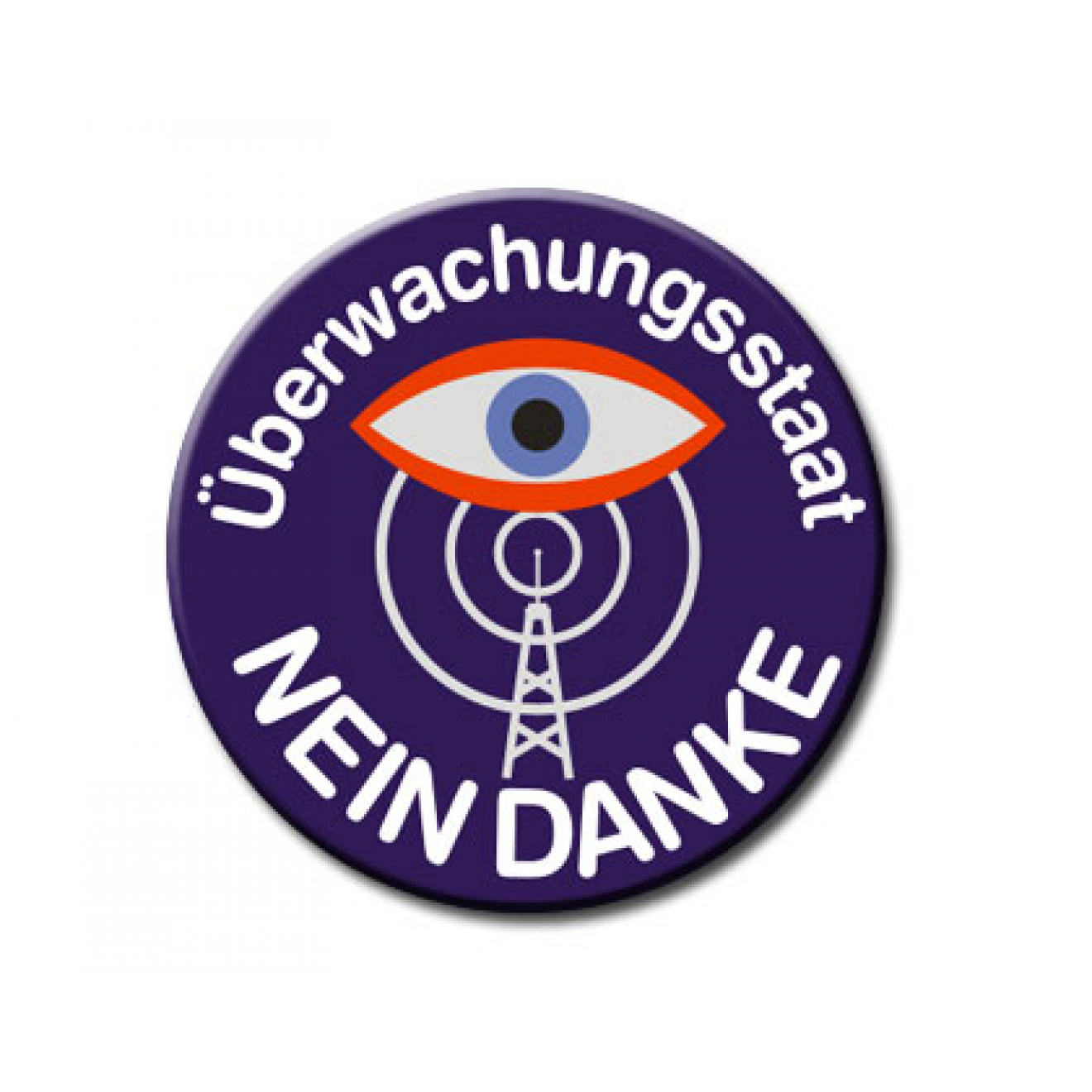 Button: Überwachungsstaat Nein Danke Button: Überwachungsstaat Nein Danke