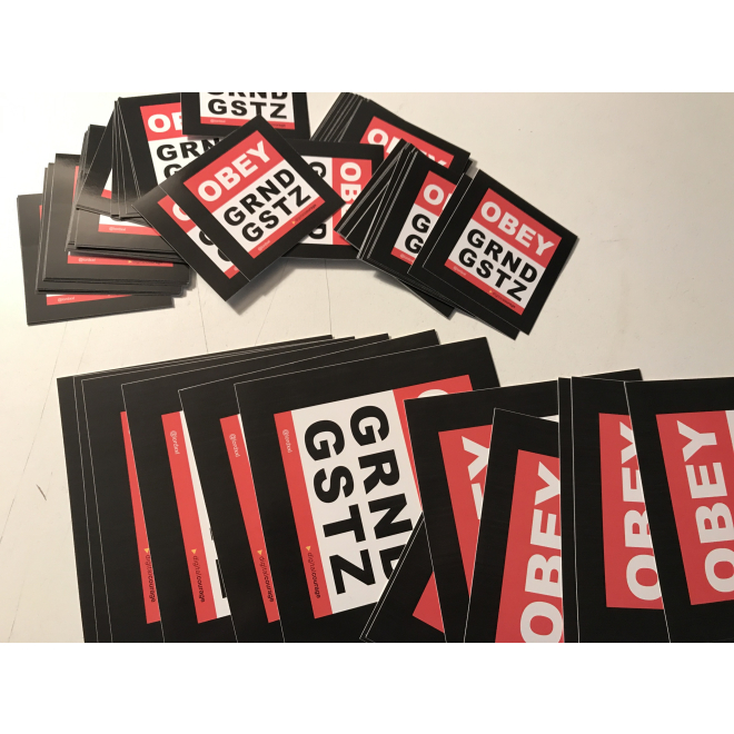 Aufkleber gross und klein