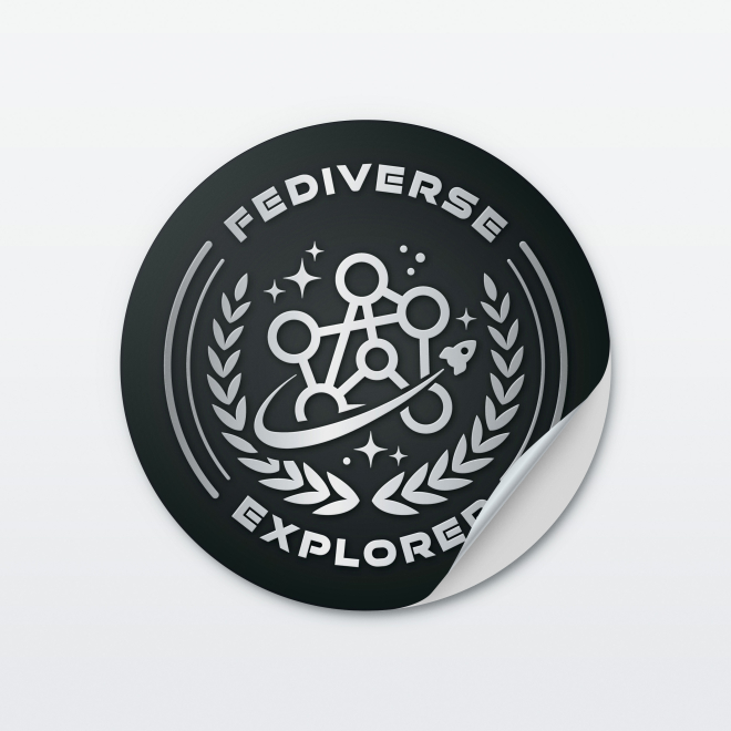 Aufkleber Pixelfed 4,5 cm