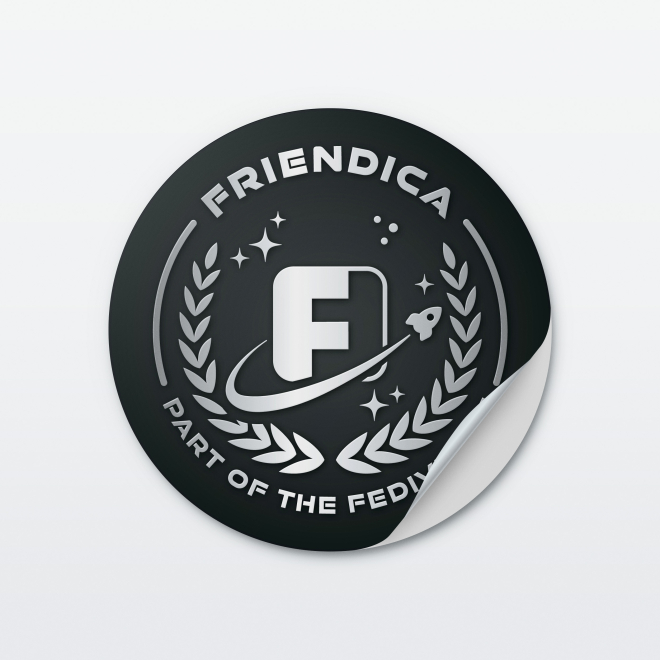 Aufkleber Friendica 4,5 cm