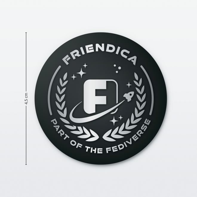 Aufkleber Friendica 4,5 cm