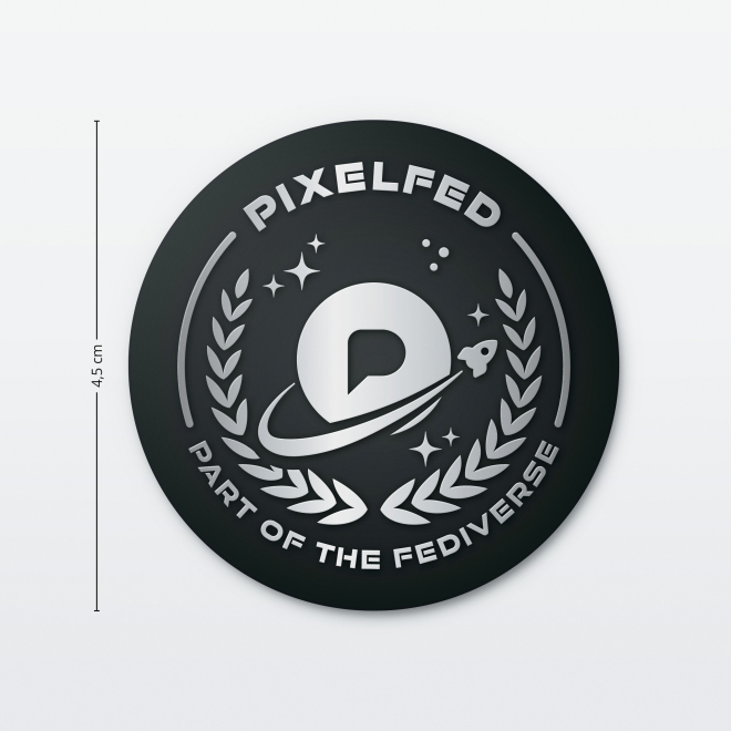 Aufkleber Pixelfed 4,5 cm