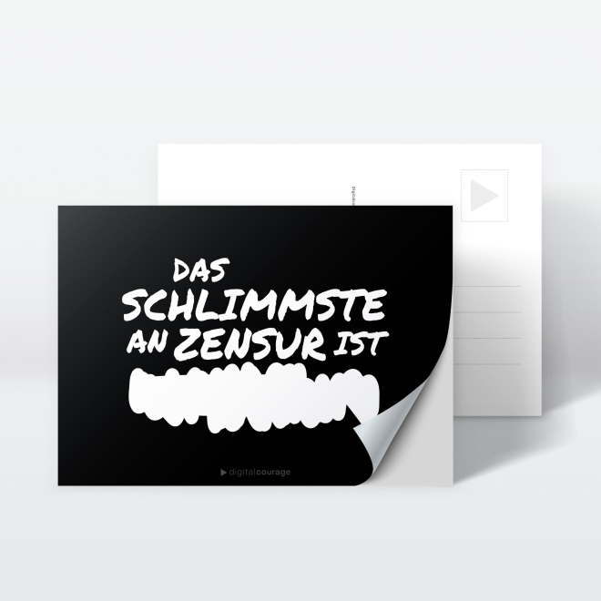 Dunkle Karte mit Anschriftenseite