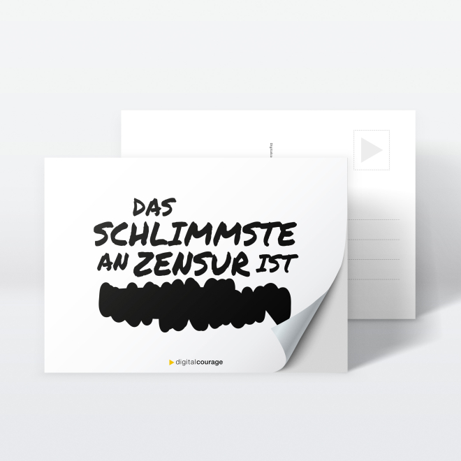 Helle Karte mit Anschriftenseite