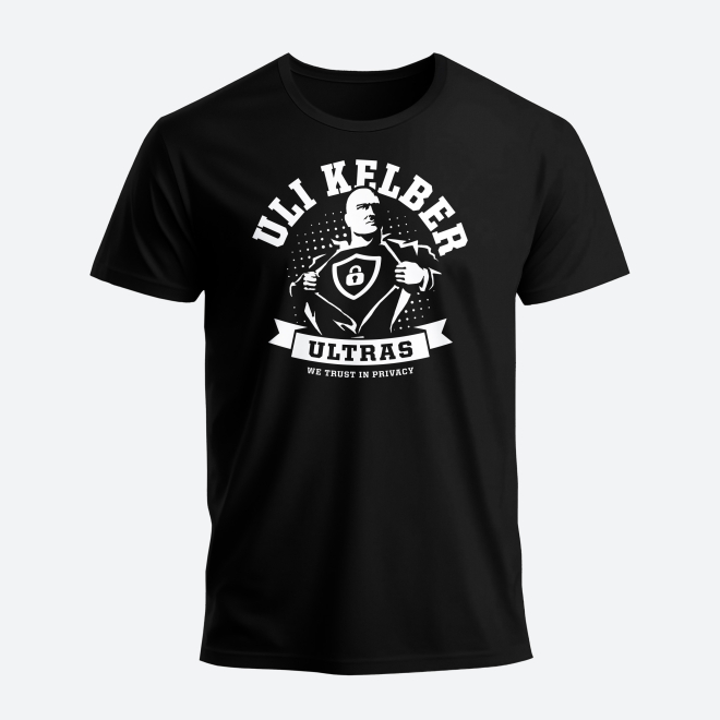 T-Shirt Vorderseite schwarz