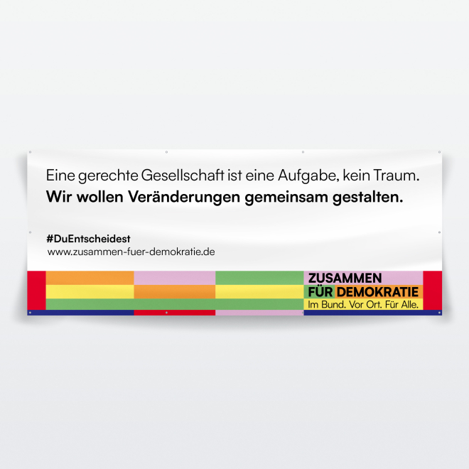 Banner: 3 Meter (Breite) × 1,20 Meter (Höhe) – Querformat zB für für Fassade