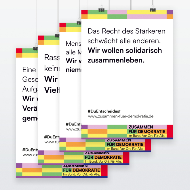 Plakat: DIN A 2 Bündnis Zusammen für Demokratie