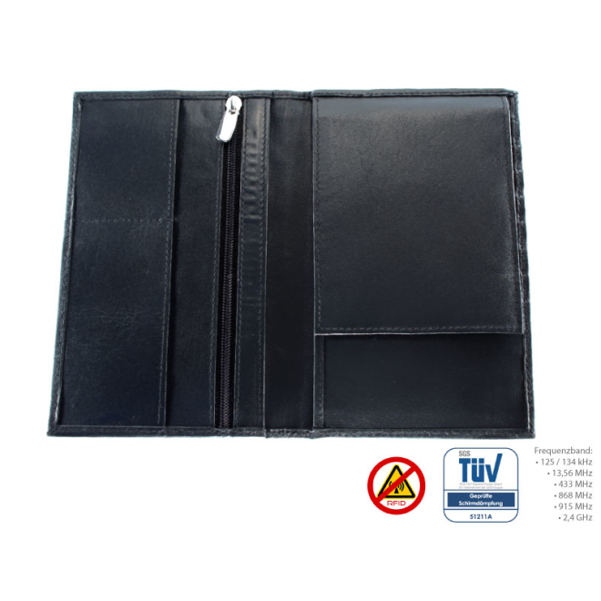 RFID-Schutz: Brieftasche, Leder