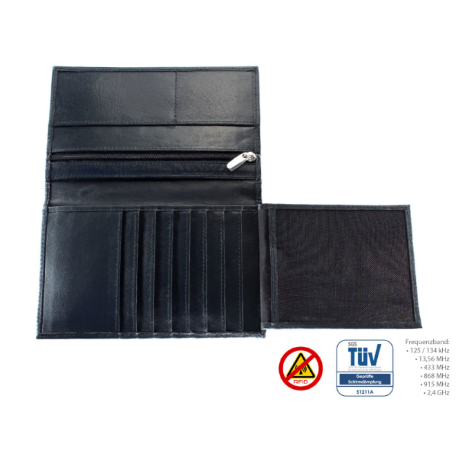 RFID-Schutz: Brieftasche, Leder