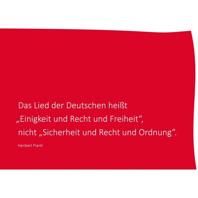 Text-Postkarte: Lied der Deutschen - rot