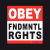 Aufkleber: OBEY FNDMNTL RGHTS (Obey Fundamental Rights)