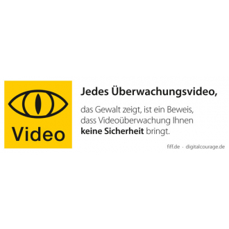 Aufkleber: BVG-Style - Videoüberwachung statt Sicherheit