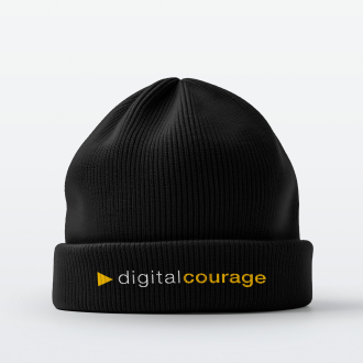 Strickmütze/Beanie mit Logostick