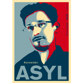 Aufkleber: Asyl für Snowden