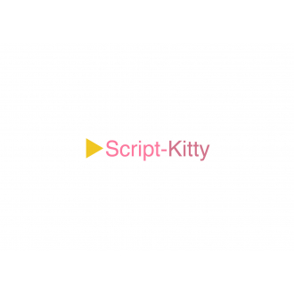 Postkarte mit Aufkleber: Script-Kitty