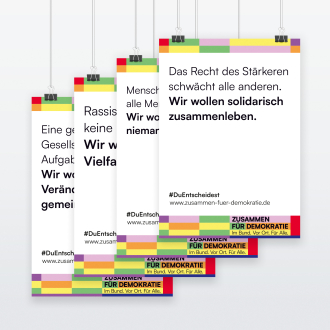 Plakat: DIN A 3 Bündnis Zusammen für Demokratie