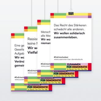 Plakat: DIN A 4 Bündnis Zusammen für Demokratie (Download)