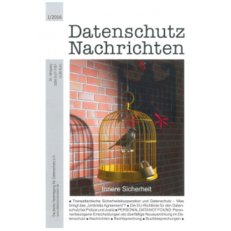 Datenschutz Nachrichten 2016/1 Datenschutz Nachrichten 2016/1