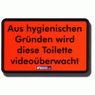 Aufkleber: Diese Toilette wird videoüberwacht (10 Stück)