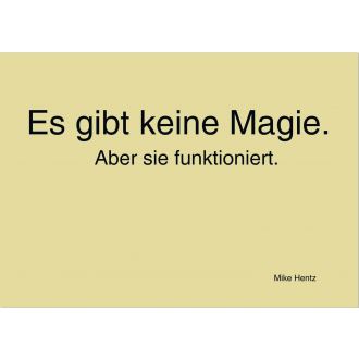 Text-Postkarte: Es gibt keine Magie - beige
